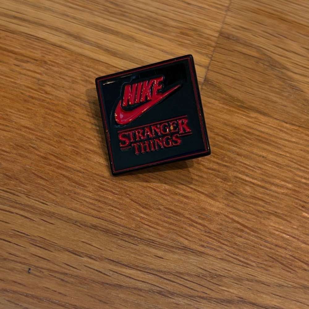 Nike Black and Red Stranger Things Pin